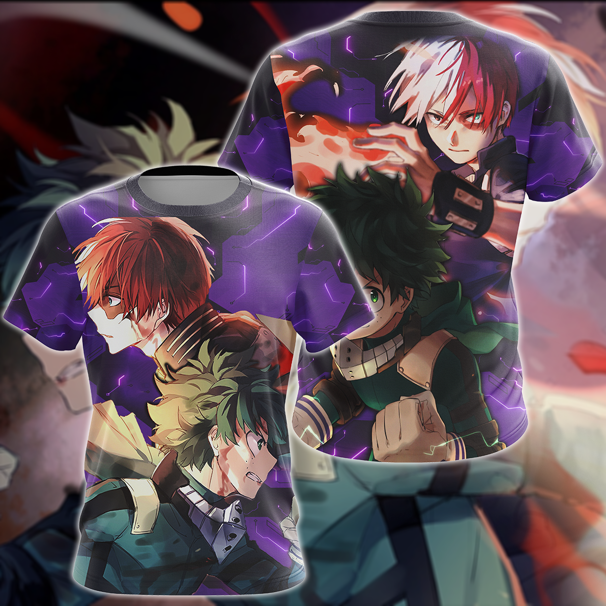 My Hero Academia: Deku x Todoroki 3D All Over Print T-shirt Tank Top Zip Hoodie Pullover Hoodie Hawaiian Shirt Beach Shorts Jogger T-shirt