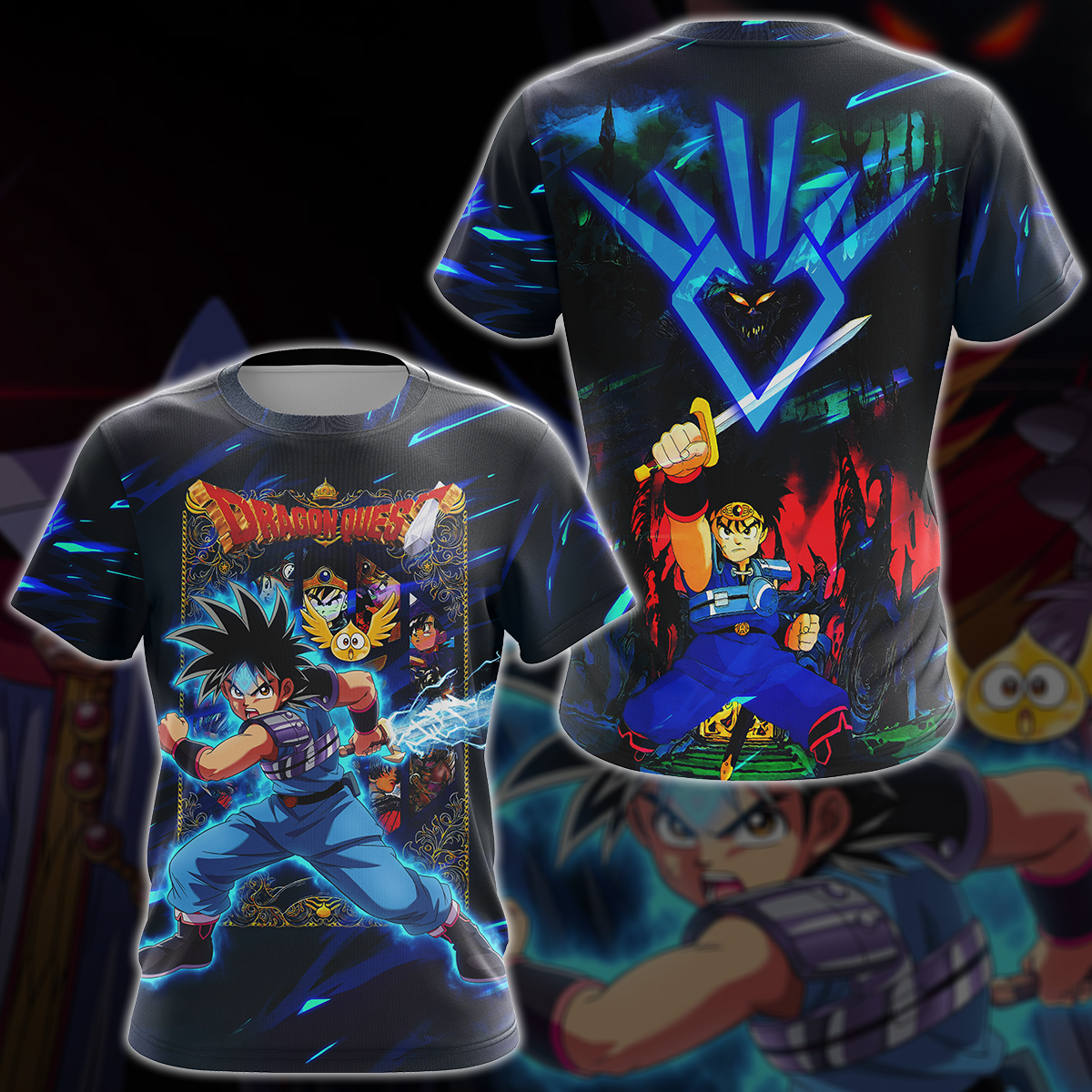 Dragon Quest Video Game 3D All Over Print T-shirt Tank Top Zip Hoodie Pullover Hoodie Hawaiian Shirt Beach Shorts Jogger T-shirt