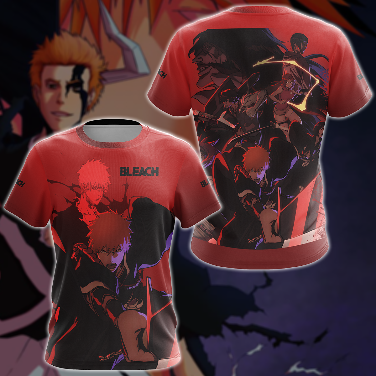 Bleach Anime 3D All Over Print T-shirt Tank Top Zip Hoodie Pullover Hoodie Hawaiian Shirt Beach Shorts Jogger T-shirt