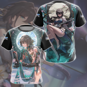 Honkai: Star Rail Ruan Mei Video Game All Over Printed T-shirt Tank Top Zip Hoodie Pullover Hoodie Hawaiian Shirt Beach Shorts Joggers T-shirt S 