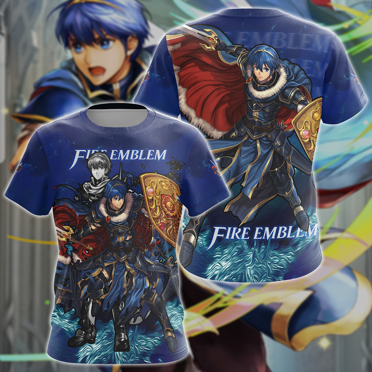 Fire Emblem Marth Video Game 3D All Over Print T-shirt Tank Top Zip Hoodie Pullover Hoodie Hawaiian Shirt Beach Shorts Jogger T-shirt