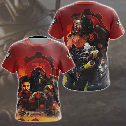 Fallout 76 Video Game All Over Printed T-shirt Tank Top Zip Hoodie Pullover Hoodie Hawaiian Shirt Beach Shorts Joggers
