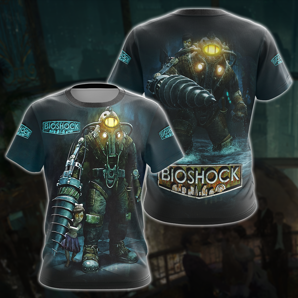 BioShock Video Game All Over Printed T-shirt Tank Top Zip Hoodie Pullover Hoodie Hawaiian Shirt Beach Shorts Joggers T-shirt