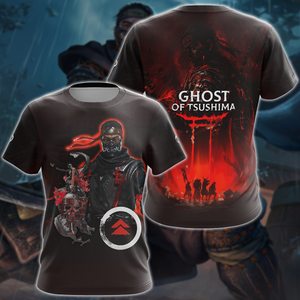 Ghost of Tsushima Video Game 3D All Over Print T-shirt Tank Top Zip Hoodie Pullover Hoodie Hawaiian Shirt Beach Shorts Jogger T-shirt S 