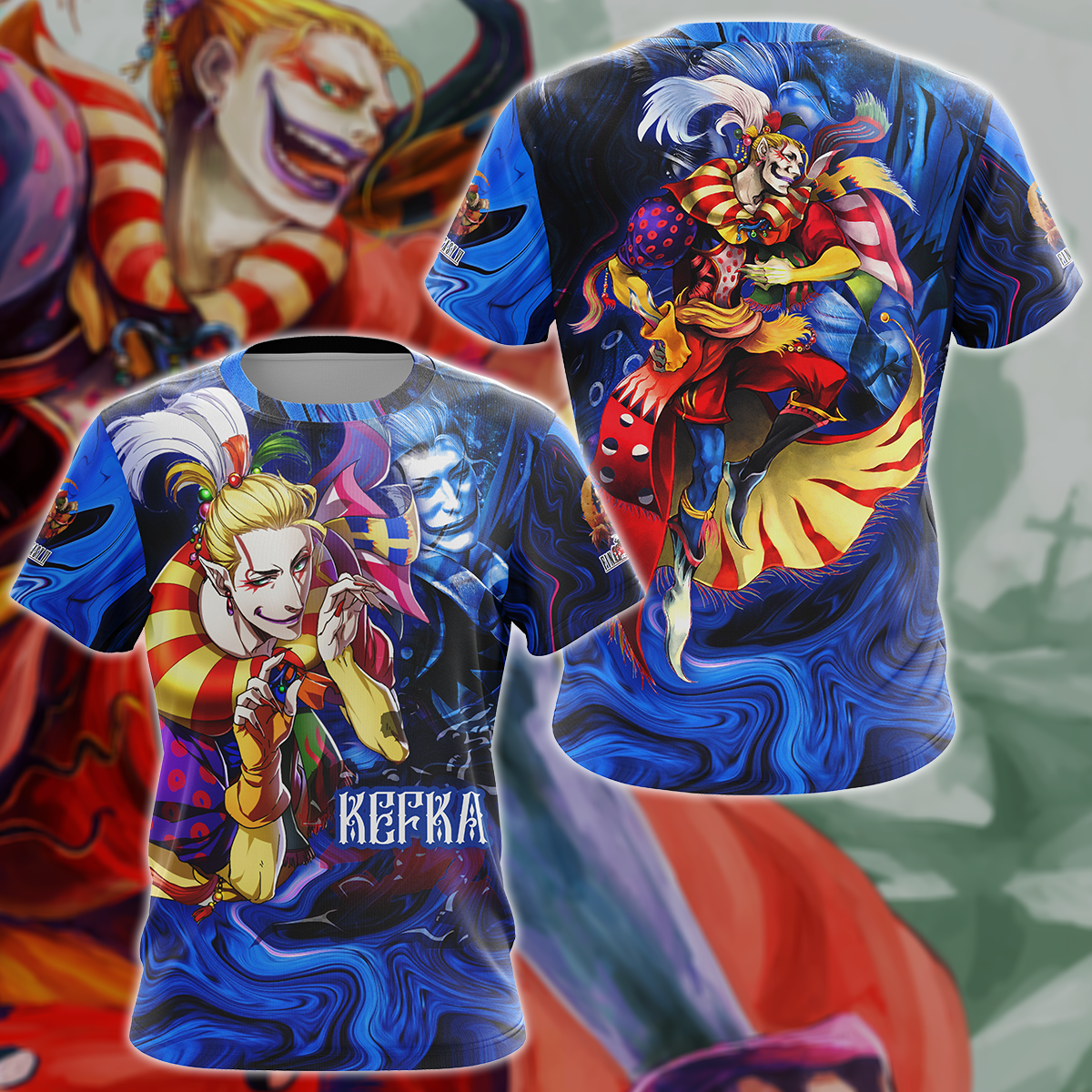 Final Fantasy VI Kefka Video Game 3D All Over Print T-shirt Tank Top Zip Hoodie Pullover Hoodie Hawaiian Shirt Beach Shorts Jogger T-shirt