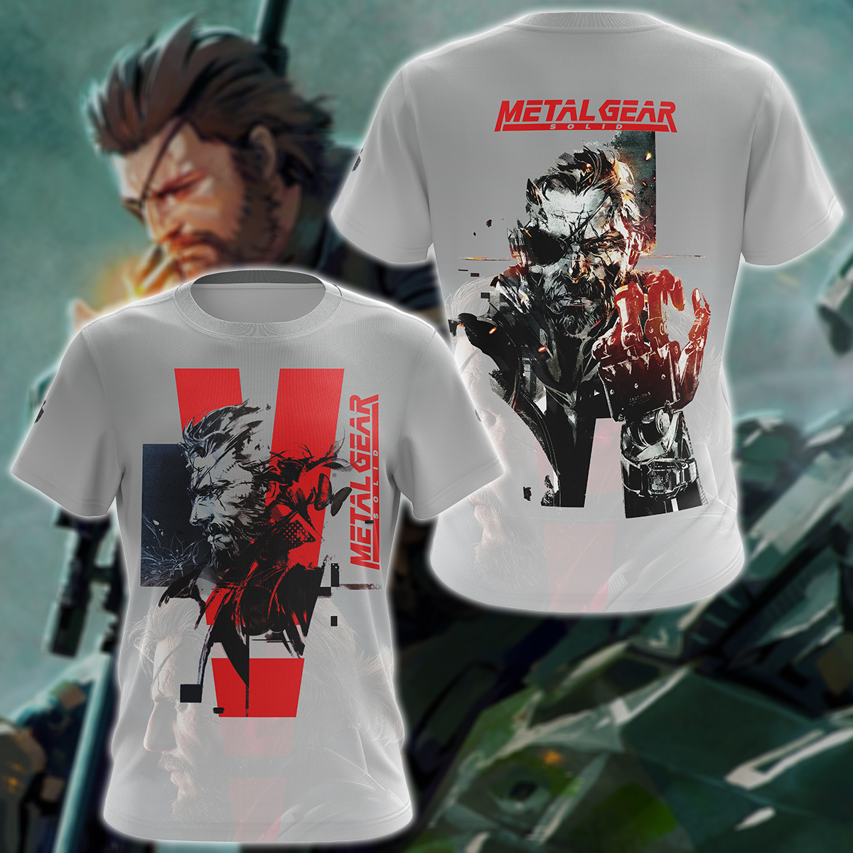 Metal Gear Solid Video Game 3D All Over Print T-shirt Tank Top Zip Hoodie Pullover Hoodie Hawaiian Shirt Beach Shorts Jogger T-shirt