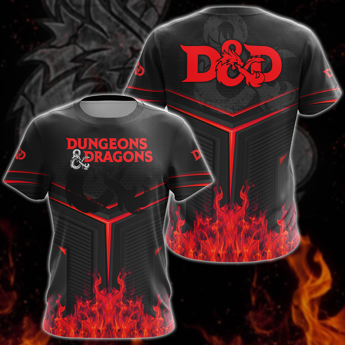Dungeons And Dragons Video Game 3D All Over Print T-shirt Tank Top Zip Hoodie Pullover Hoodie Hawaiian Shirt Beach Shorts Jogger T-shirt