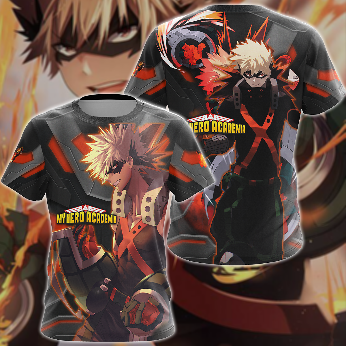 My Hero Academia Bakugou 3D All Over Print T-shirt Tank Top Zip Hoodie Pullover Hoodie Hawaiian Shirt Beach Shorts Jogger T-shirt