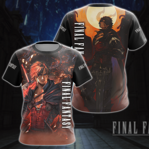 Final Fantasy XVI Video Game All-Over T-shirt Hoodie Tank Top Hawaiian Shirt Beach Shorts Joggers T-shirt S 