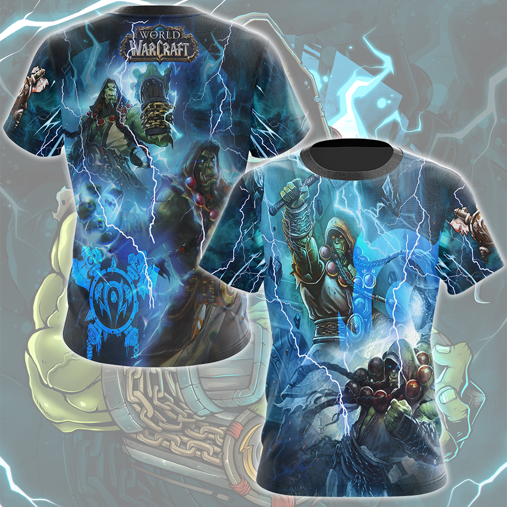 World Of Warcraft Thrall Video Game All Over Printed T-shirt Tank Top Zip Hoodie Pullover Hoodie Hawaiian Shirt Beach Shorts Joggers T-shirt S 