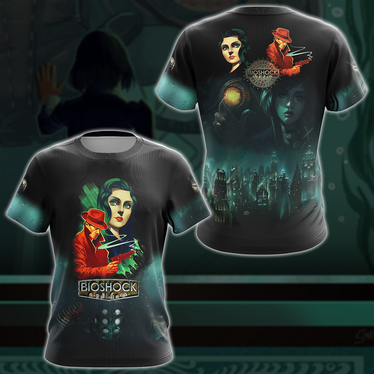 BioShock Video Game 3D All Over Printed T-shirt Tank Top Zip Hoodie Pullover Hoodie Hawaiian Shirt Beach Shorts Jogger T-shirt