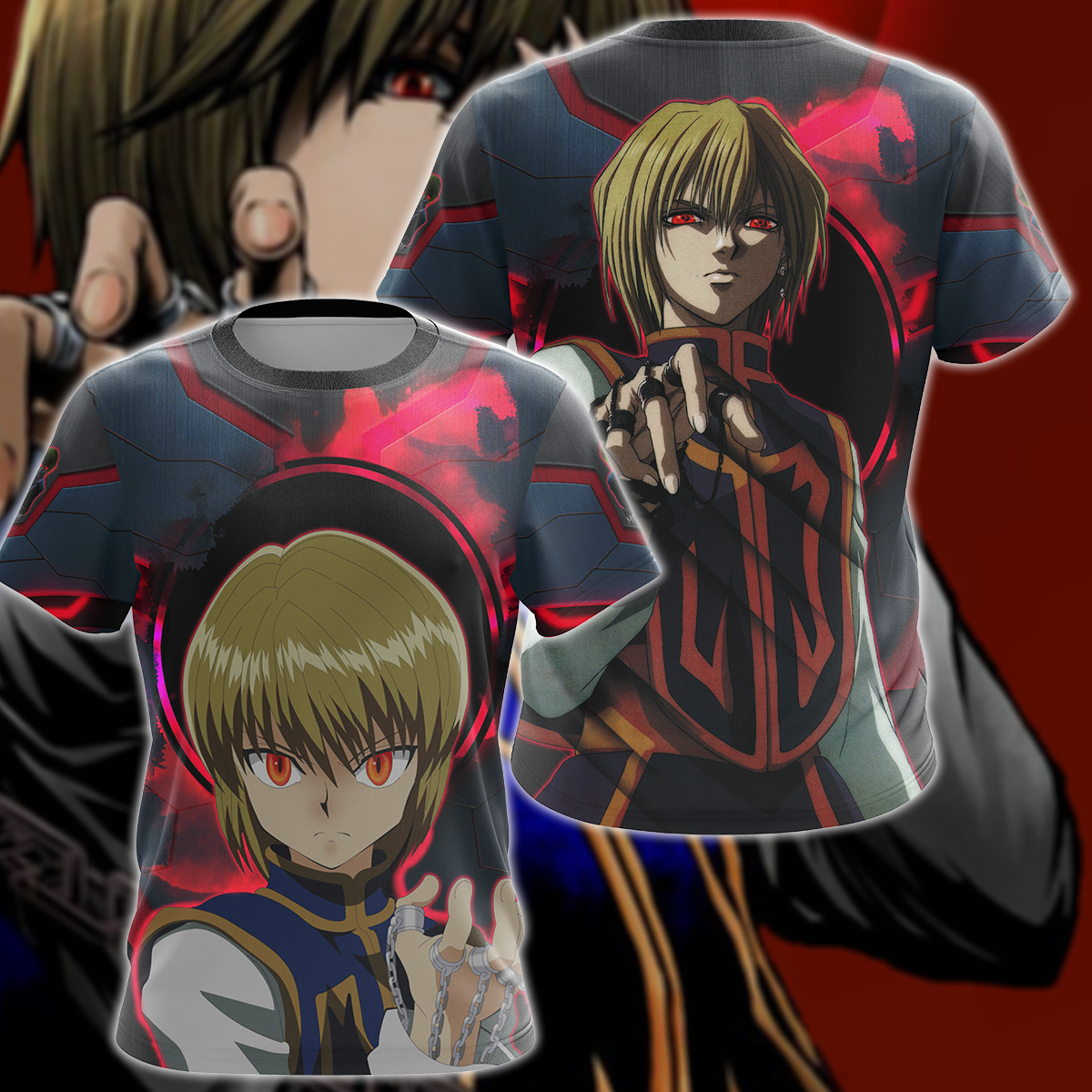 Hunter x Hunber Kurapika 3D All Over Print T-shirt Tank Top Zip Hoodie Pullover Hoodie Hawaiian Shirt Beach Shorts Jogger T-shirt