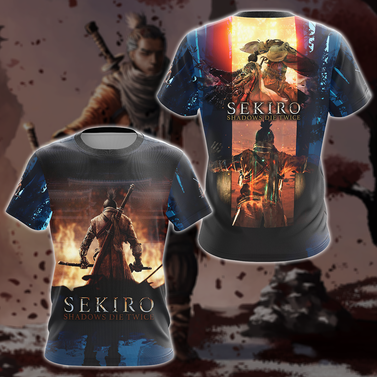 Sekiro: Shadows Die Twice Video Game 3D All Over Printed T-shirt Tank Top Zip Hoodie Pullover Hoodie Hawaiian Shirt Beach Shorts Jogger T-shirt