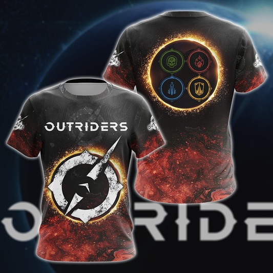 Outriders 3D All Over Print T-shirt Tank Top Zip Hoodie Pullover Hoodie Hawaiian Shirt Beach Shorts Jogger T-shirt