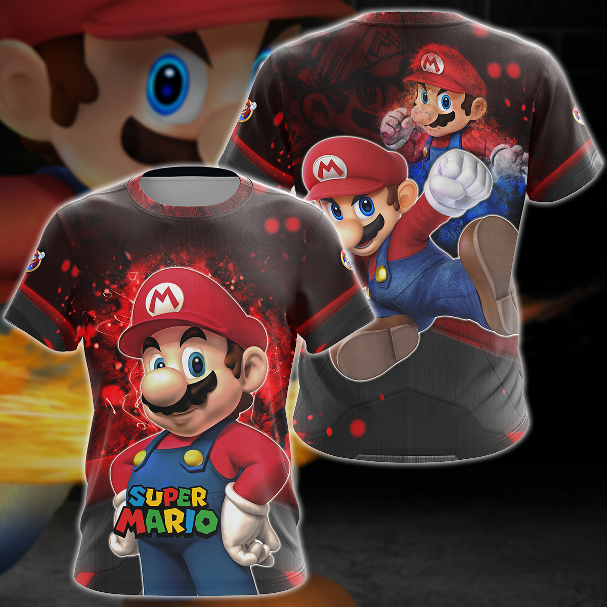 Super Mario Video Game 3D All Over Print T-shirt Tank Top Zip Hoodie Pullover Hoodie Hawaiian Shirt Beach Shorts Jogger T-shirt