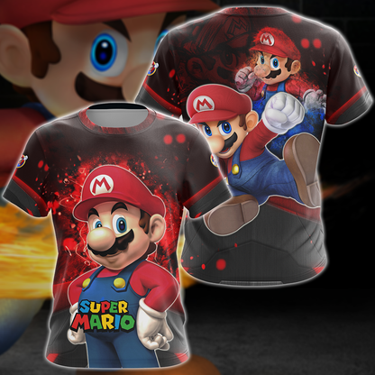 Super Mario Video Game 3D All Over Print T-shirt Tank Top Zip Hoodie Pullover Hoodie Hawaiian Shirt Beach Shorts Jogger T-shirt