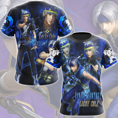 Final Fantasy VI Locke Cole Video Game All Over Printed T-shirt Tank Top Zip Hoodie Pullover Hoodie Hawaiian Shirt Beach Shorts Joggers T-shirt