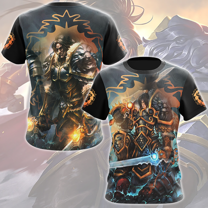 World Of Warcraft Varian Wrynn Video Game All Over Printed T-shirt Tank Top Zip Hoodie Pullover Hoodie Hawaiian Shirt Beach Shorts Joggers T-shirt