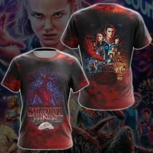 Stranger Things TV Series 3D All Over Print T-shirt Tank Top Zip Hoodie Pullover Hoodie Hawaiian Shirt Beach Shorts Jogger T-shirt S 