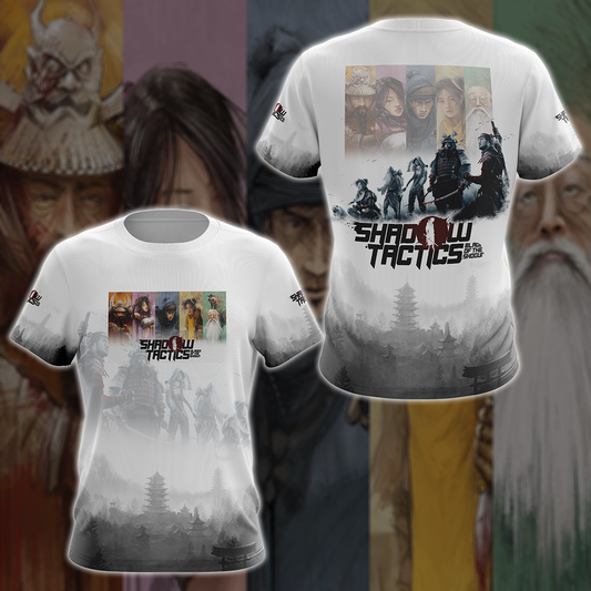 Shadow Tactics: Blade of the Shogun Video Game 3D All Over Printed T-shirt Tank Top Zip Hoodie Pullover Hoodie Hawaiian Shirt Beach Shorts Jogger T-shirt