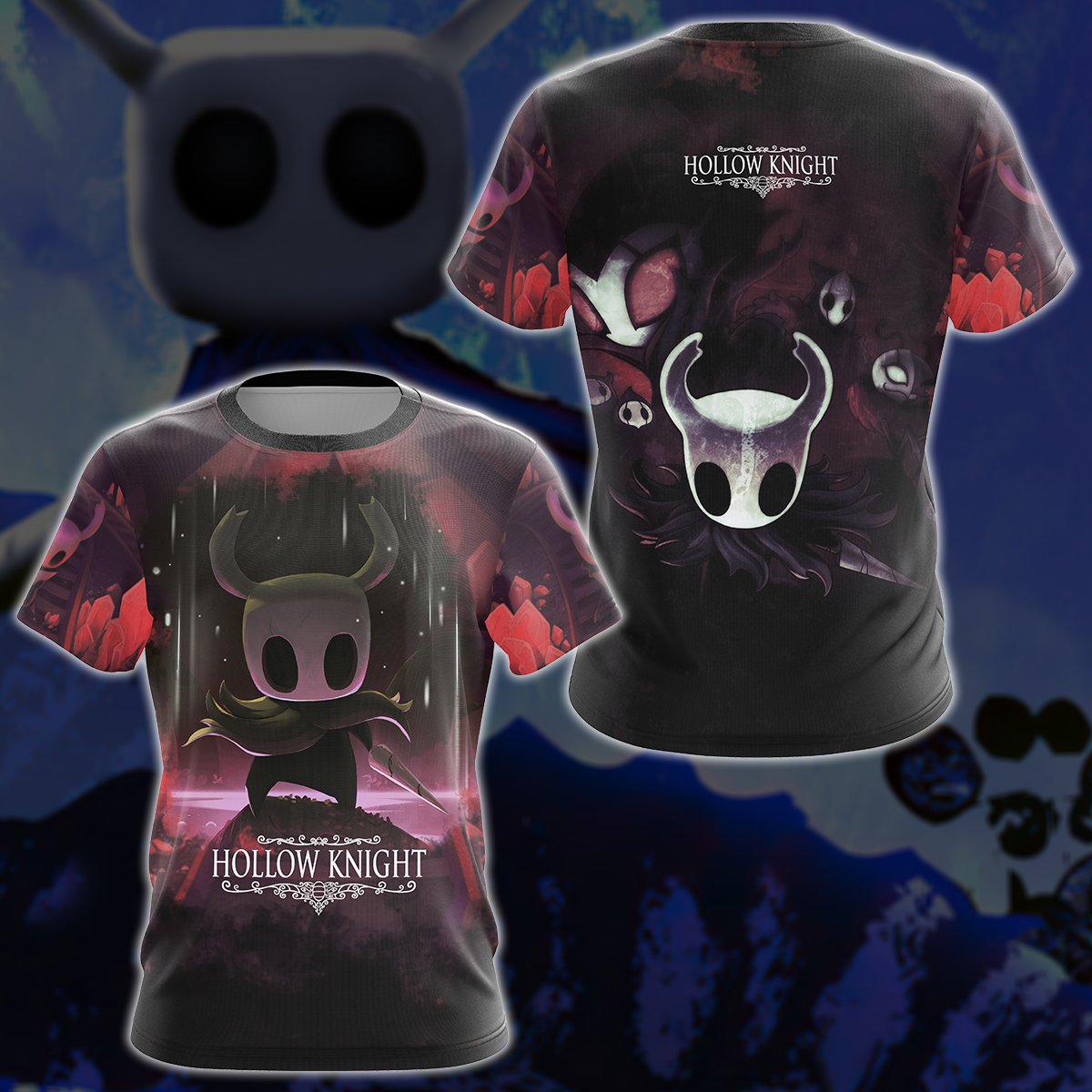 Hollow Knight Video Game 3D All Over Printed T-shirt Tank Top Zip Hoodie Pullover Hoodie Hawaiian Shirt Beach Shorts Jogger T-shirt