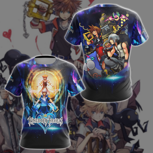 Kingdom Hearts Sora & Riku Video Game 3D All Over Printed T-shirt Tank Top Zip Hoodie Pullover Hoodie Hawaiian Shirt Beach Shorts Jogger T-shirt