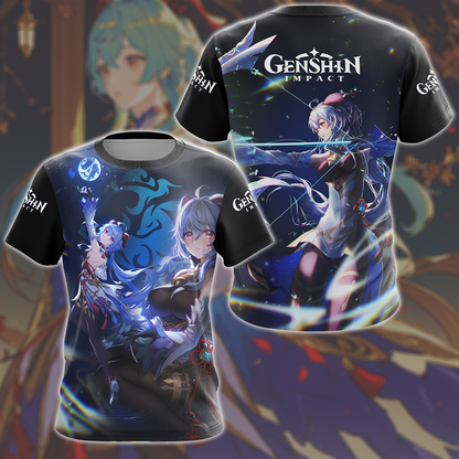 Genshin Impact Ganyu Video Game All Over Printed T-shirt Tank Top Zip Hoodie Pullover Hoodie Hawaiian Shirt Beach Shorts Joggers T-shirt