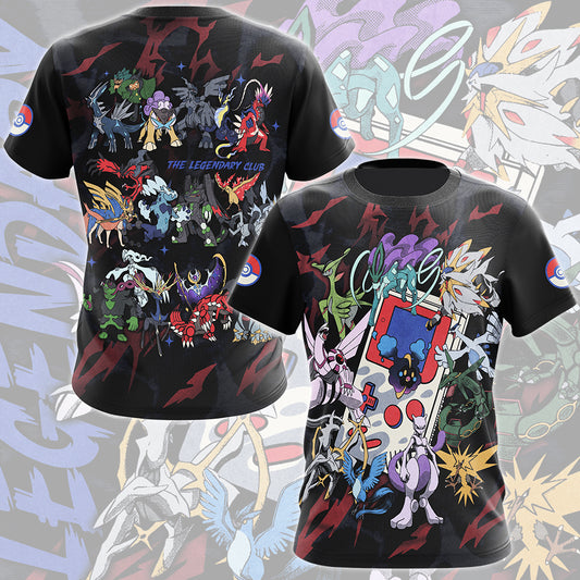 Pokemon Legendary Club Video Game All Over Printed T-shirt Tank Top Zip Hoodie Pullover Hoodie Hawaiian Shirt Beach Shorts Joggers