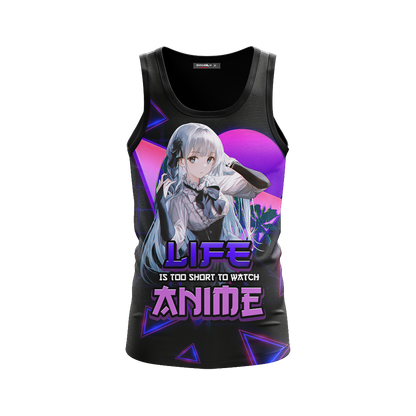 Life Is Too Short to watch anime Anime Girl All Over Print T-shirt Tank Top Zip Hoodie Pullover Hoodie