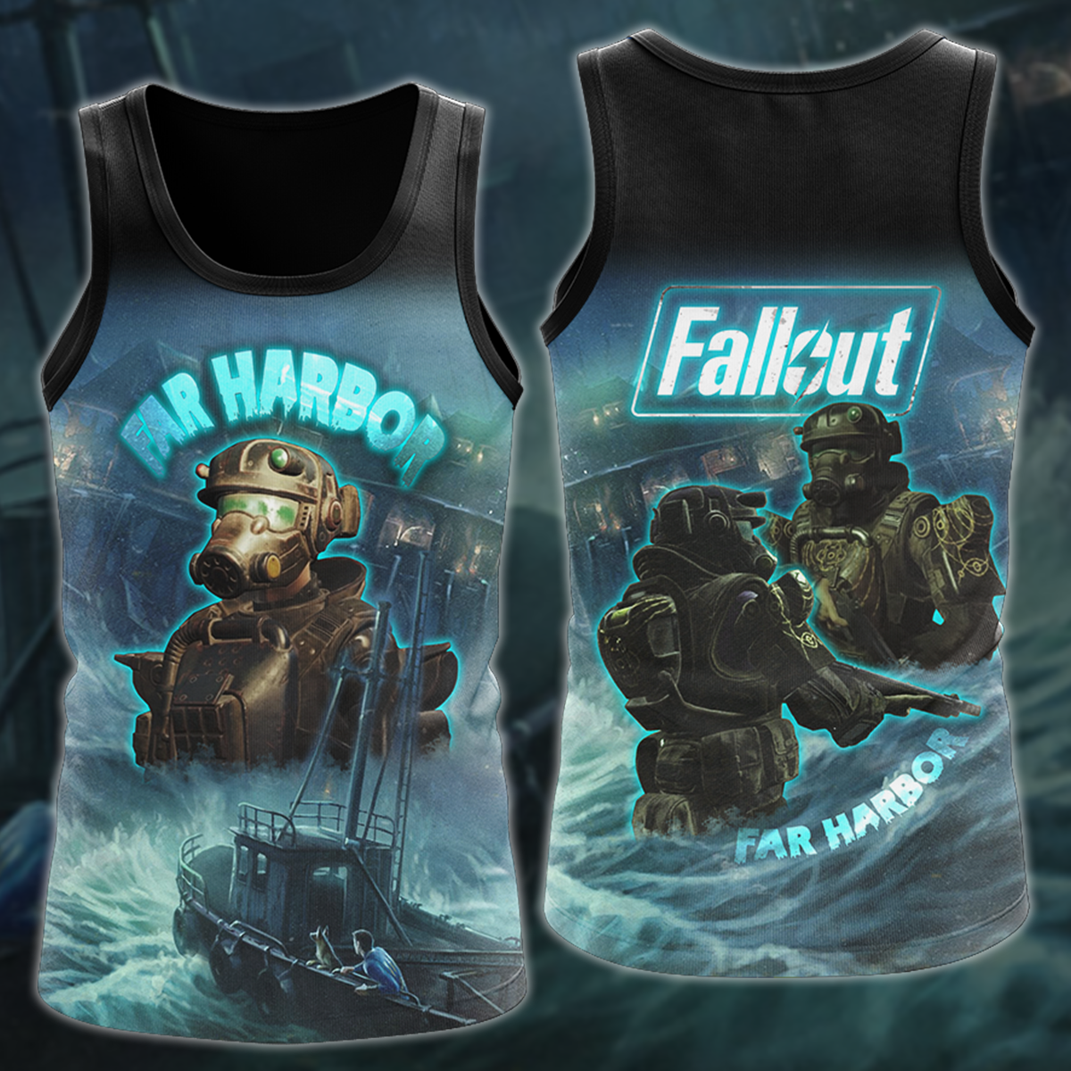 Fallout 4: Far Harbour Video Game 3D All Over Printed T-shirt Tank Top Zip Hoodie Pullover Hoodie Hawaiian Shirt Beach Shorts Jogger Tank Top