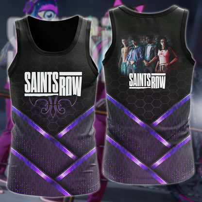 Saints Row Video Game 3D All Over Print T-shirt Tank Top Zip Hoodie Pullover Hoodie Hawaiian Shirt Beach Shorts Jogger Tank Top