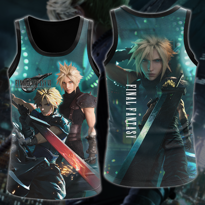 Final Fantasy VII Remake Video Game 3D All Over Printed T-shirt Tank Top Zip Hoodie Pullover Hoodie Hawaiian Shirt Beach Shorts Jogger Tank Top