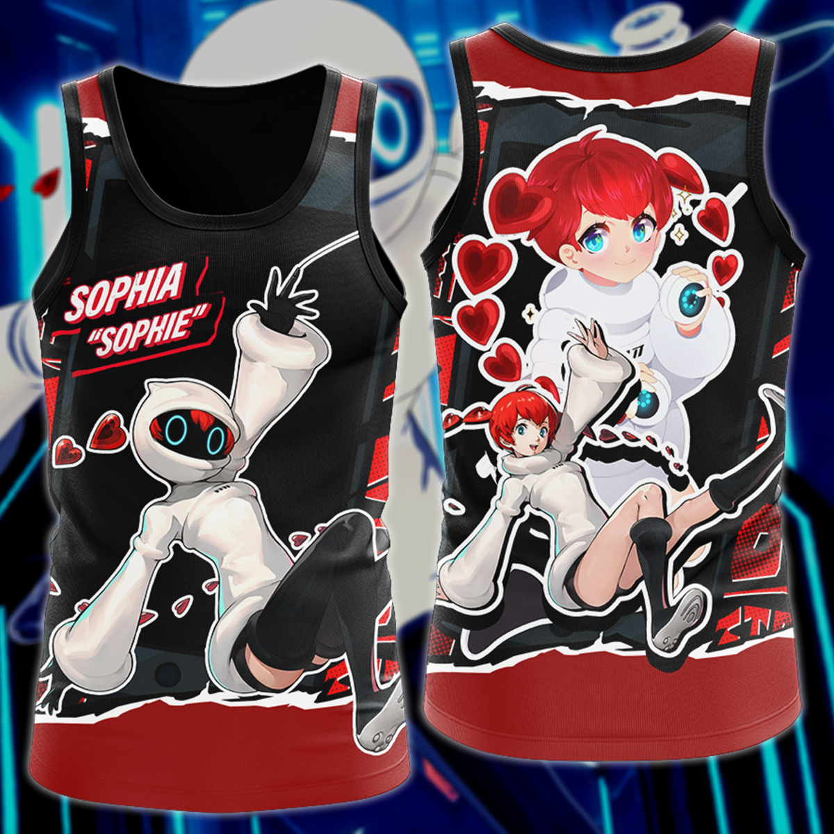 Persona 5 Strikers Sophia Video Game 3D All Over Print T-shirt Tank Top Zip Hoodie Pullover Hoodie Hawaiian Shirt Beach Shorts Jogger Tank Top