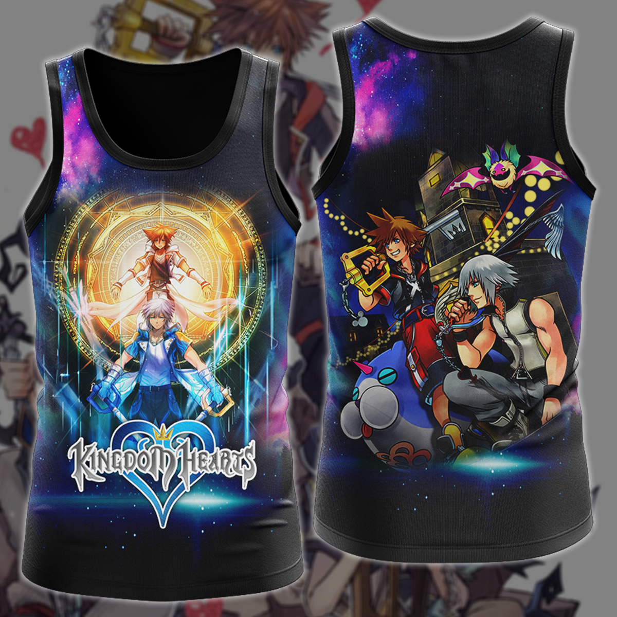 Kingdom Hearts Sora & Riku Video Game 3D All Over Printed T-shirt Tank Top Zip Hoodie Pullover Hoodie Hawaiian Shirt Beach Shorts Jogger Tank Top