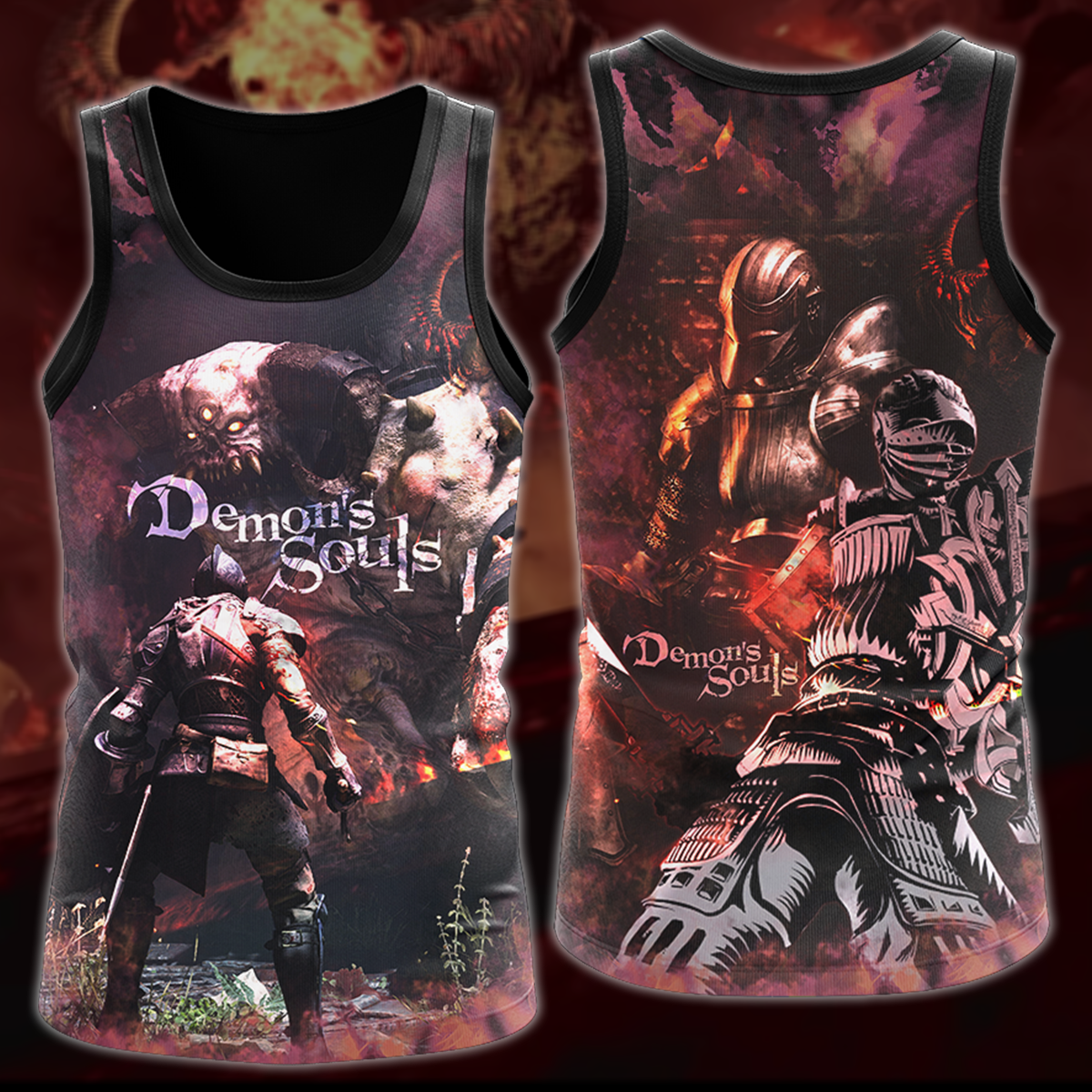 Demon's Souls Video Game 3D All Over Printed T-shirt Tank Top Zip Hoodie Pullover Hoodie Hawaiian Shirt Beach Shorts Jogger Tank Top