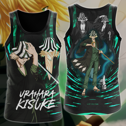 Bleach Kisuke Urahara Anime Manga 3D All Over Print T-shirt Tank Top Zip Hoodie Pullover Hoodie Hawaiian Shirt Beach Shorts Jogger Tank Top