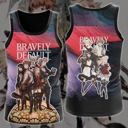 Bravely Default Video Game 3D All Over Printed T-shirt Tank Top Zip Hoodie Pullover Hoodie Hawaiian Shirt Beach Shorts Jogger Tank Top