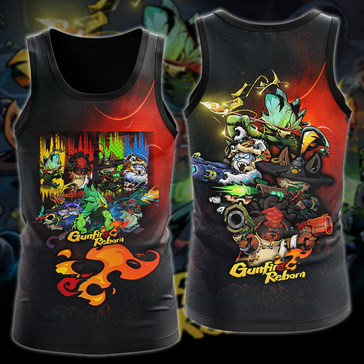 Gunfire Reborn Video Game 3D All Over Printed T-shirt Tank Top Zip Hoodie Pullover Hoodie Hawaiian Shirt Beach Shorts Jogger Tank Top