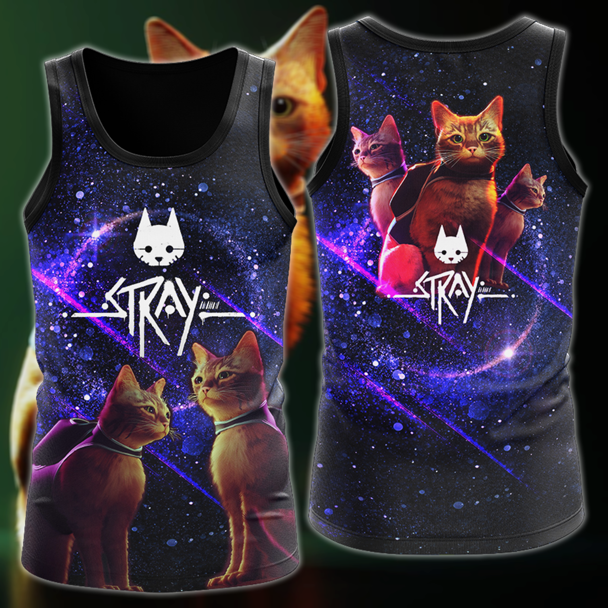 Stray Video Game 3D All Over Print T-shirt Tank Top Zip Hoodie Pullover Hoodie Hawaiian Shirt Beach Shorts Jogger Tank Top