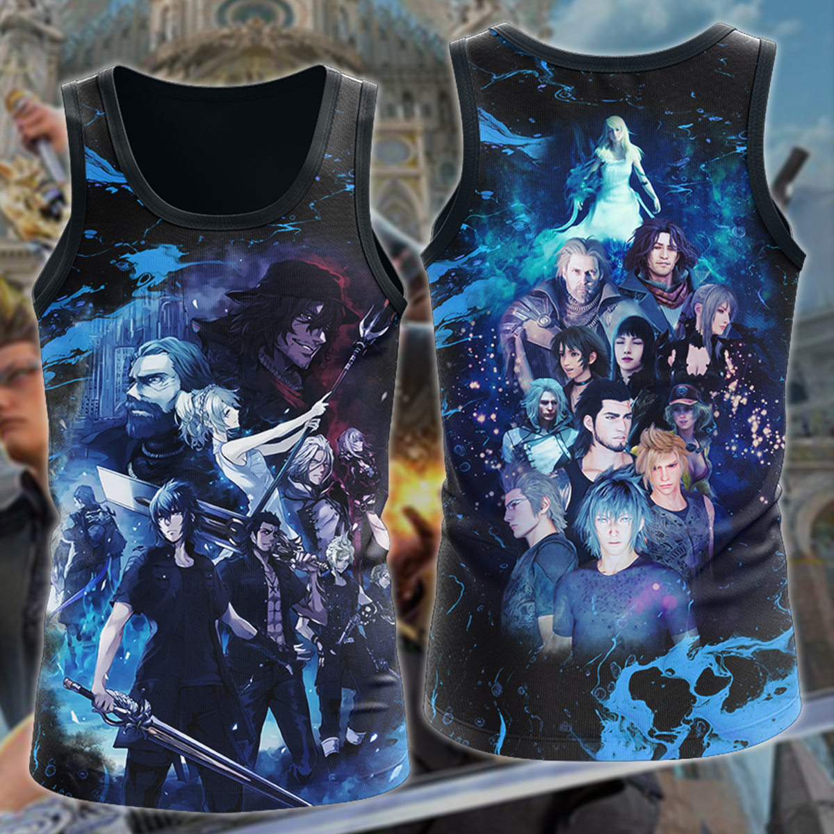 Final Fantasy XV Video Game 3D All Over Print T-shirt Tank Top Zip Hoodie Pullover Hoodie Hawaiian Shirt Beach Shorts Jogger Tank Top