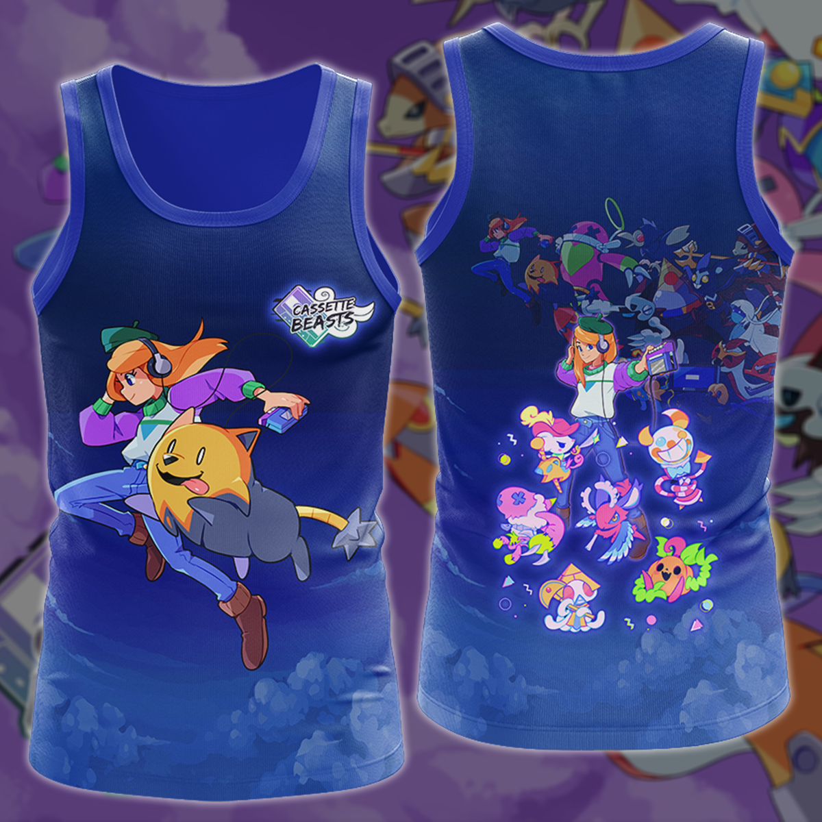 Cassette Beasts Video Game 3D All Over Printed T-shirt Tank Top Zip Hoodie Pullover Hoodie Hawaiian Shirt Beach Shorts Jogger Tank Top