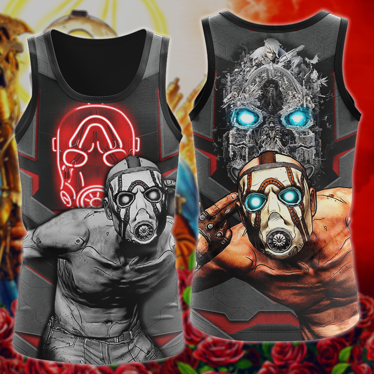 Borderlands Video Game 3D All Over Print T-shirt Tank Top Zip Hoodie Pullover Hoodie Hawaiian Shirt Beach Shorts Jogger Tank Top