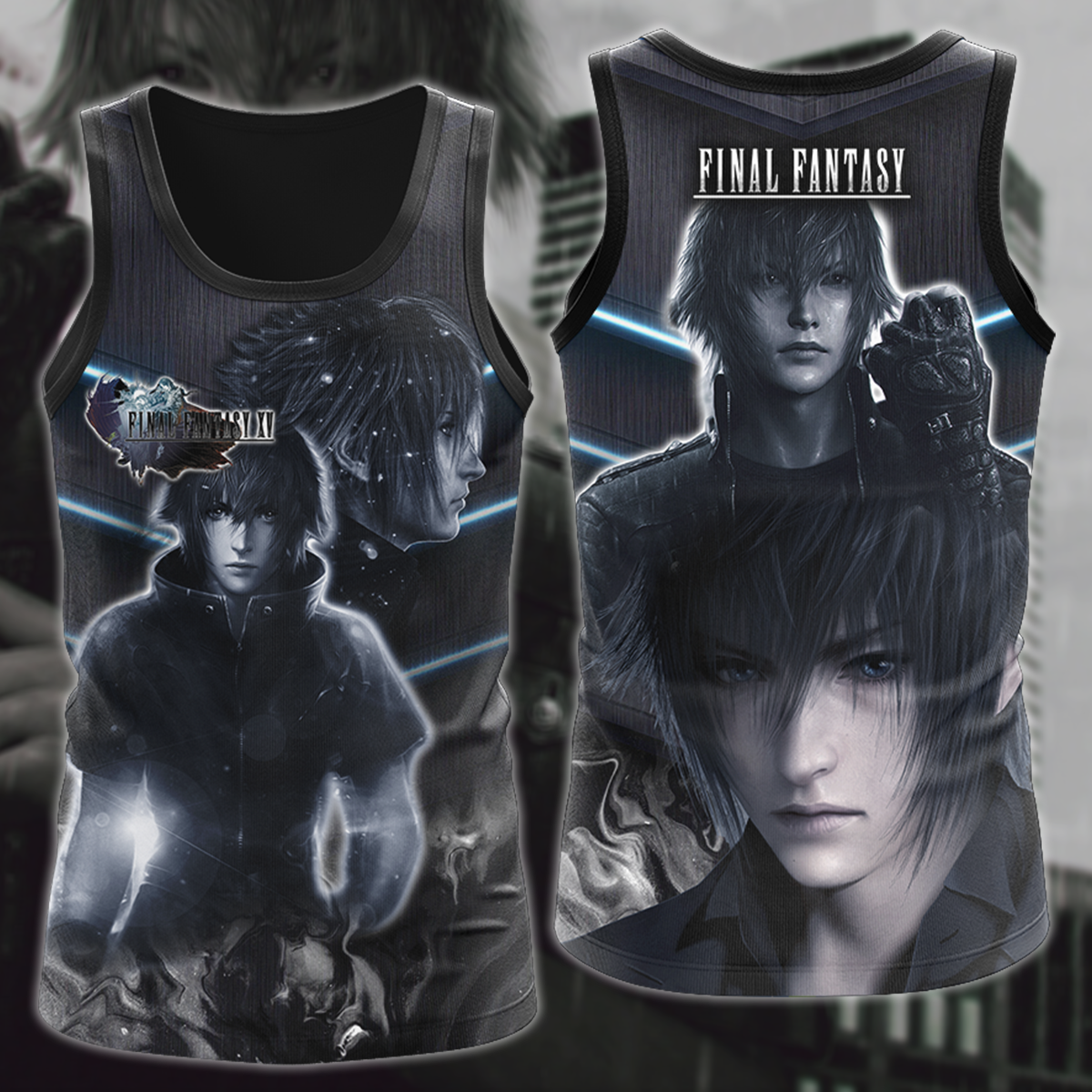 Final Fantasy XV Video Game 3D All Over Print T-shirt Tank Top Zip Hoodie Pullover Hoodie Hawaiian Shirt Beach Shorts Jogger Tank Top