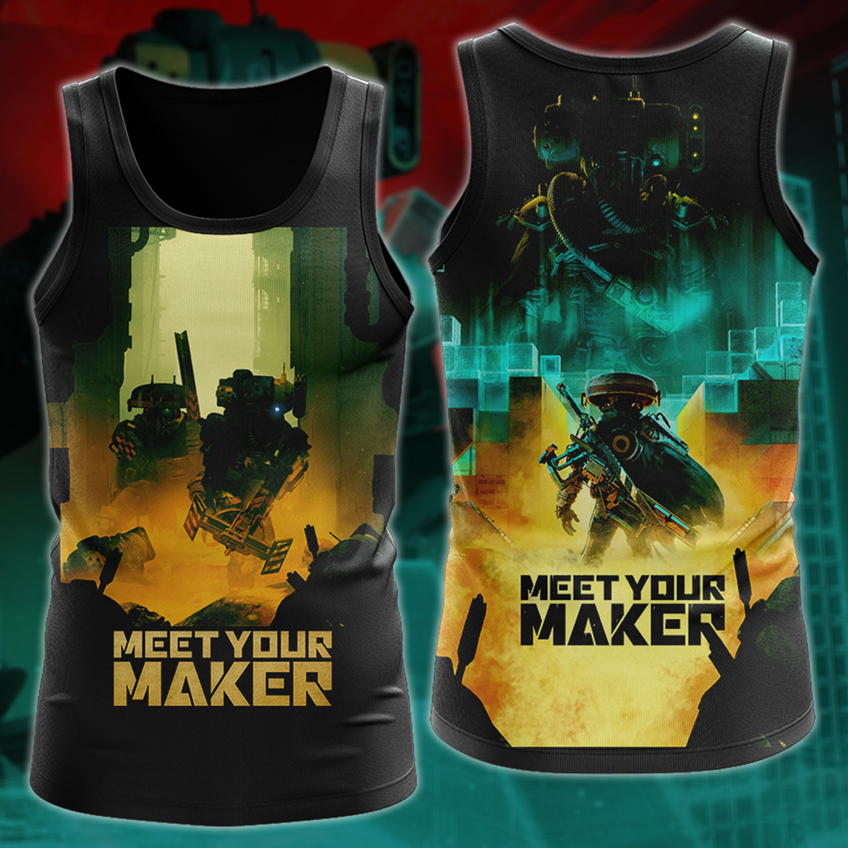 Meet Your Maker Video Game 3D All Over Printed T-shirt Tank Top Zip Hoodie Pullover Hoodie Hawaiian Shirt Beach Shorts Jogger Tank Top