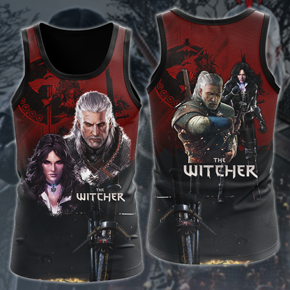The Witcher Geralt & Yennefer Video Game 3D All Over Printed T-shirt Tank Top Zip Hoodie Pullover Hoodie Hawaiian Shirt Beach Shorts Jogger Tank Top