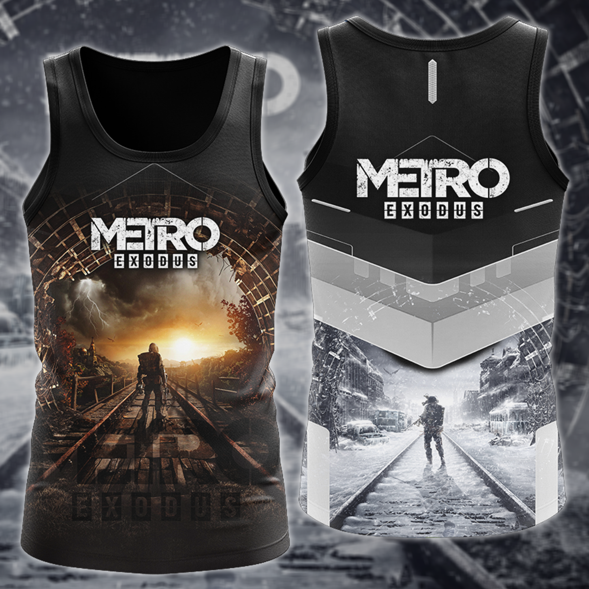 Metro Exodus Video Game 3D All Over Print T-shirt Tank Top Zip Hoodie Pullover Hoodie Hawaiian Shirt Beach Shorts Jogger Tank Top