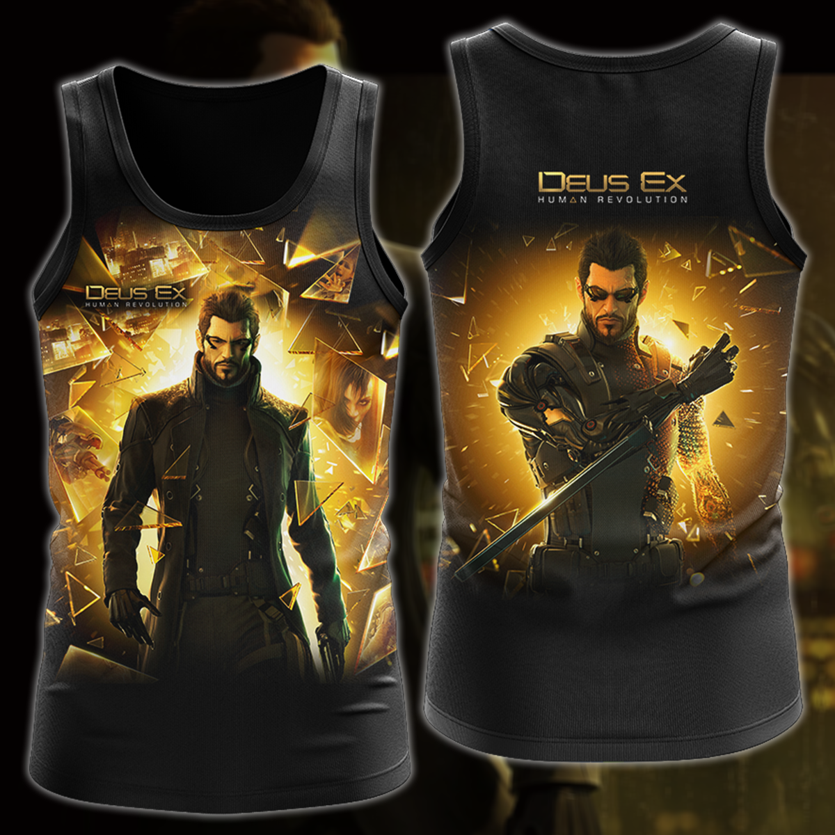 Deus Ex: Human Revolution Video Game 3D All Over Printed T-shirt Tank Top Zip Hoodie Pullover Hoodie Hawaiian Shirt Beach Shorts Jogger Tank Top