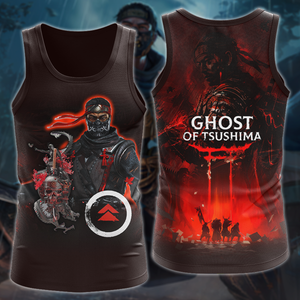 Ghost of Tsushima Video Game 3D All Over Print T-shirt Tank Top Zip Hoodie Pullover Hoodie Hawaiian Shirt Beach Shorts Jogger Tank Top S 