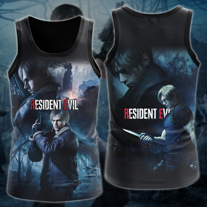 Resident Evil 4 Leon Kennedy Video Game 3D All Over Printed T-shirt Tank Top Zip Hoodie Pullover Hoodie Hawaiian Shirt Beach Shorts Jogger Tank Top