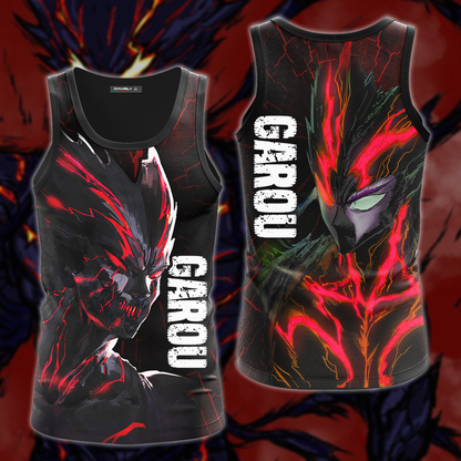 One Punch Man Garou Monster Form 3D All Over Print T-shirt Tank Top Zip Hoodie Pullover Hoodie Hawaiian Shirt Beach Shorts Jogger Tank Top